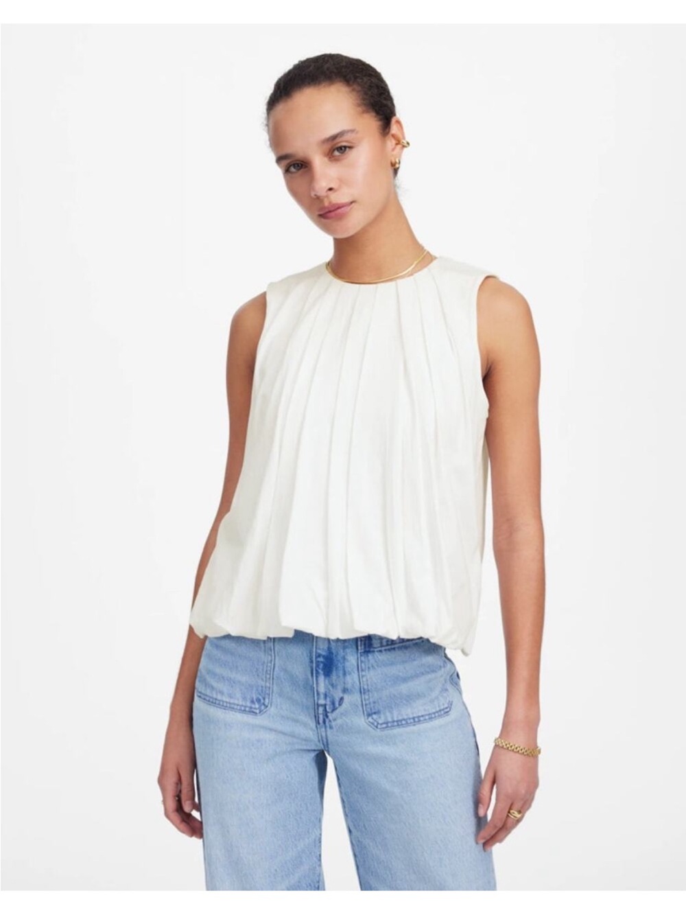 Madewell Pleated Bubble Tank